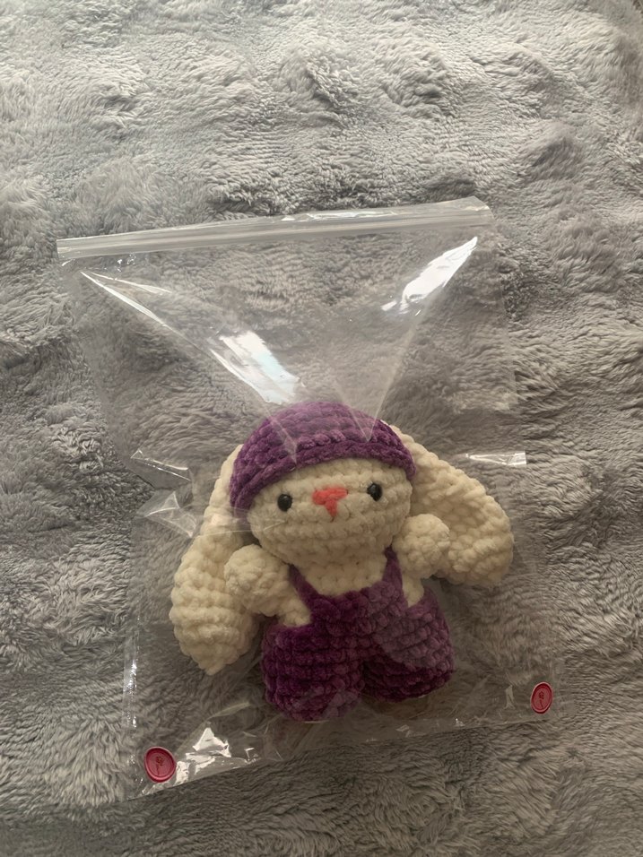 Mor Pastel Peluş Tavşan Oyuncak - Görsel 2