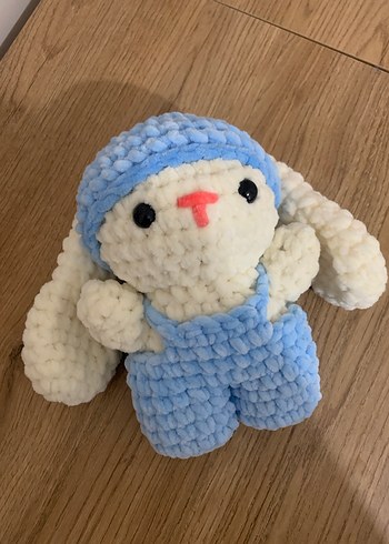 Mavi Pastel Tavşan Peluş Oyuncak - Görsel 2