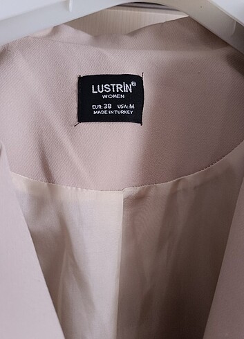 38 Beden camel Renk Lustrin bej blazer ceket