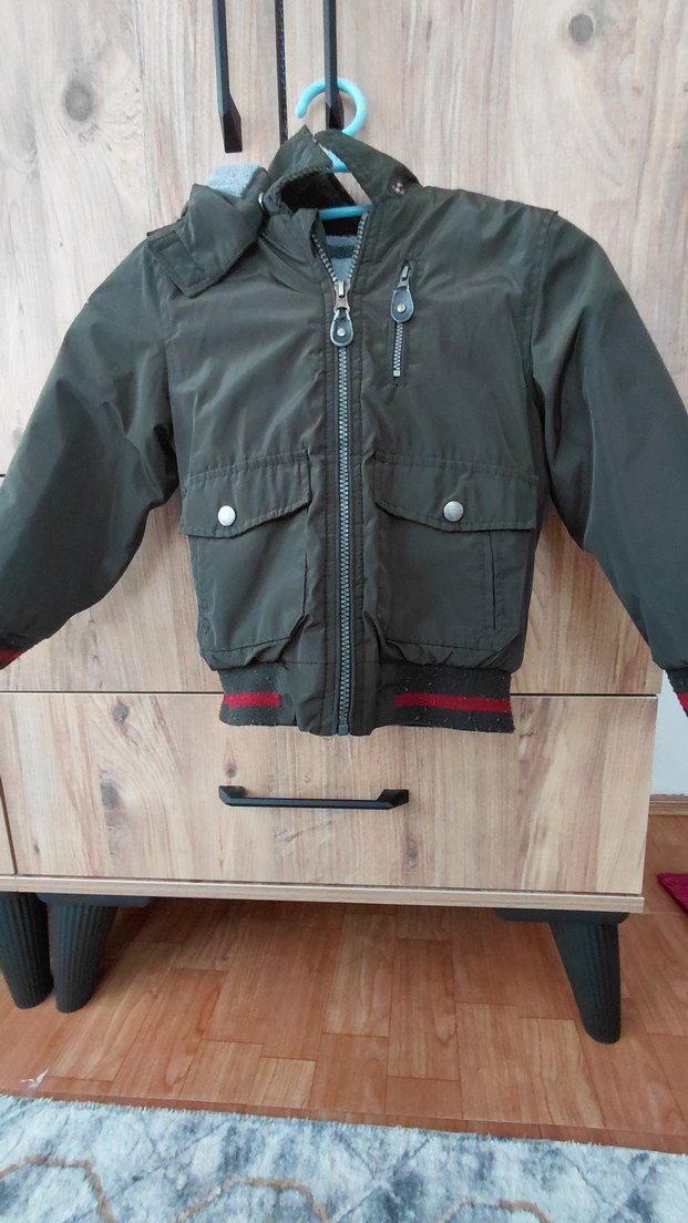 Erkek Çocuk Gri Fermuarlı Street Wear Ceket - Görsel 2