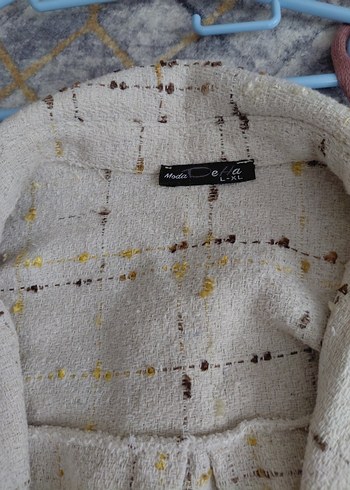 Düğmeli Gri Keten Uzun Kollu Kadın Gömlek - Görsel 2