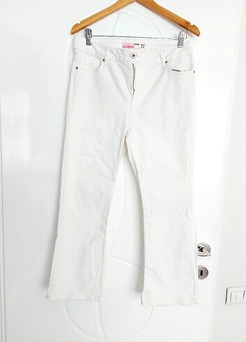 l Beden Koton Jean beyaz pantolon W30-L32