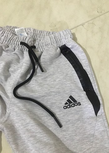Adidas Gri Fermuarlı  Eşofman Altı - Görsel 5