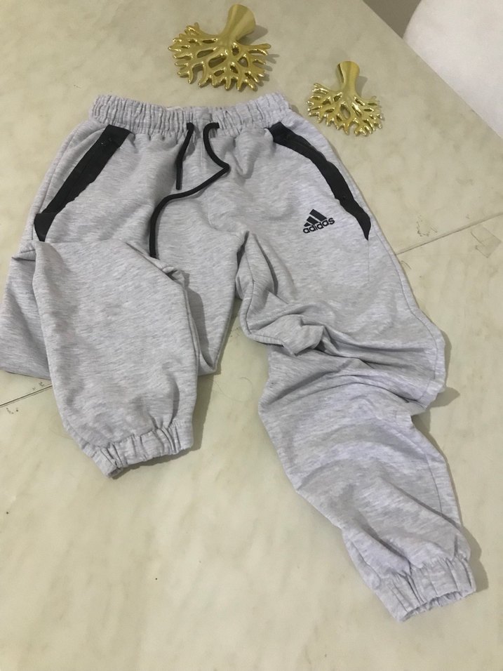 Adidas Gri Fermuarlı  Eşofman Altı - Görsel 3