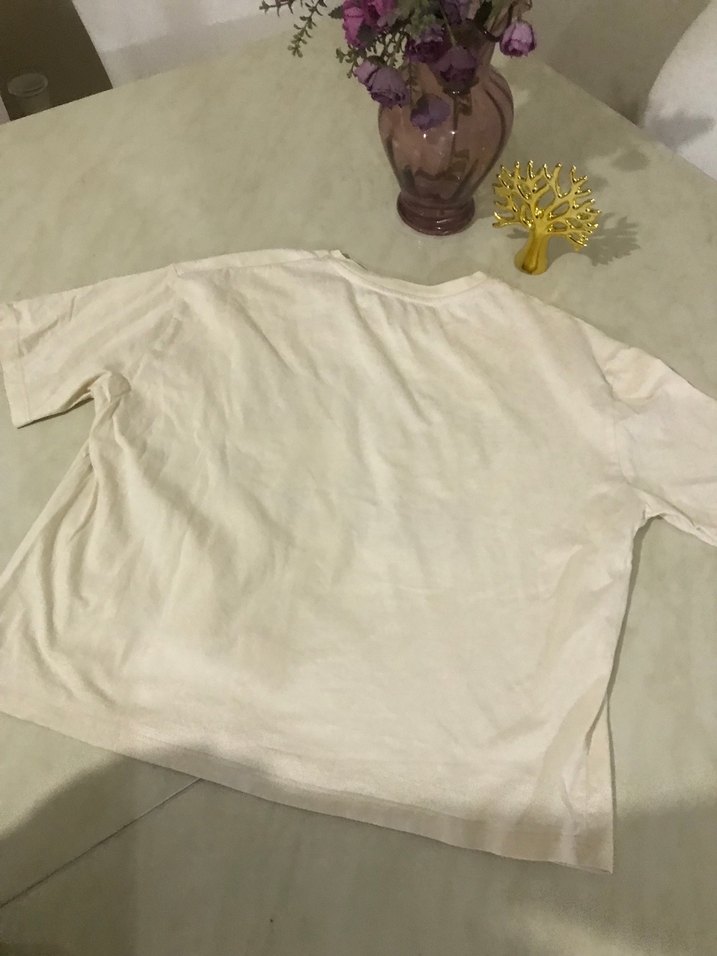 Kı Kahverengi Bohem Kısa Kollu Tişört - Görsel 5