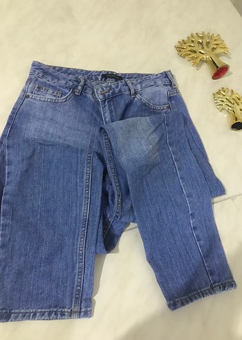 Gri Mavi Rahat Kesim Kadın Kot Pantolon - Görsel 4