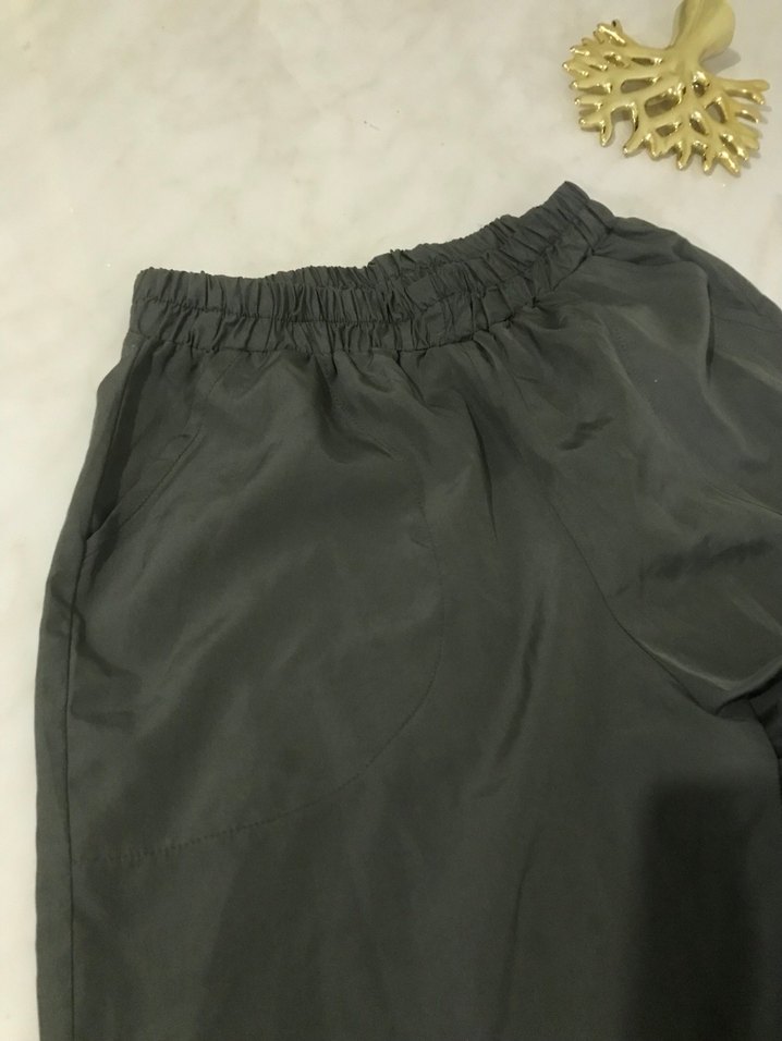 Gri Salaş Kadın Paraşüt Pantolon - Görsel 2