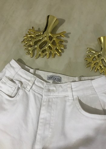 Beyaz Kadın Regular Fit Pamuklu Jean - Görsel 2