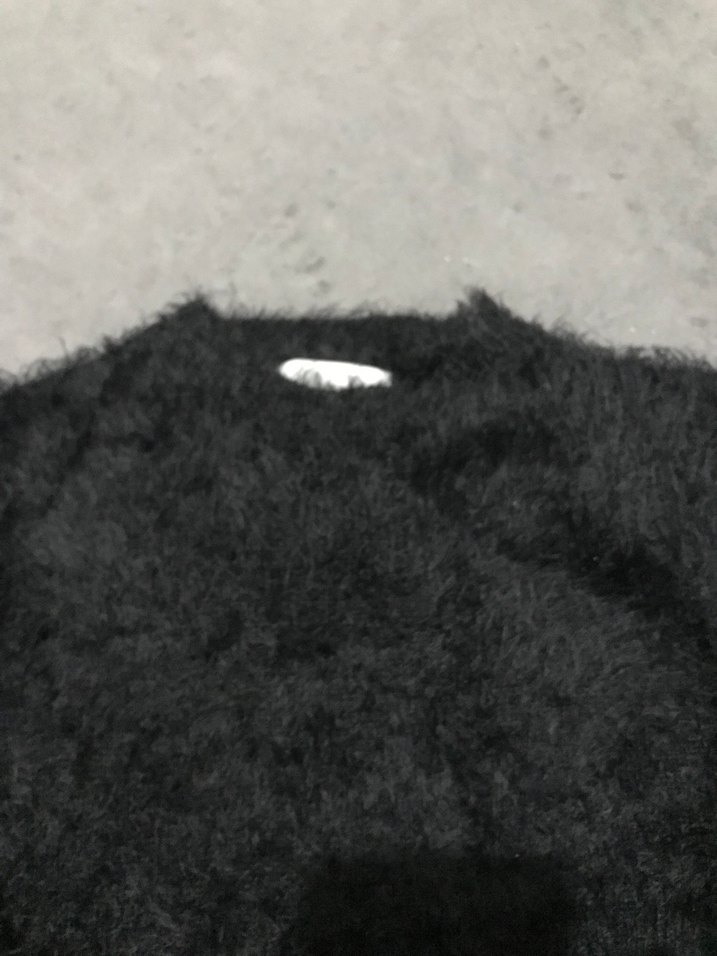 Siyah Yünlü Tüylü Çocuk Kazak - Görsel 5