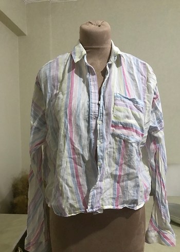 Kadın Çok Renkli Uzun Kollu Gömlek - Görsel 3