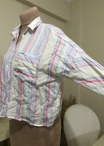 Kadın Çok Renkli Uzun Kollu Gömlek - Görsel 6