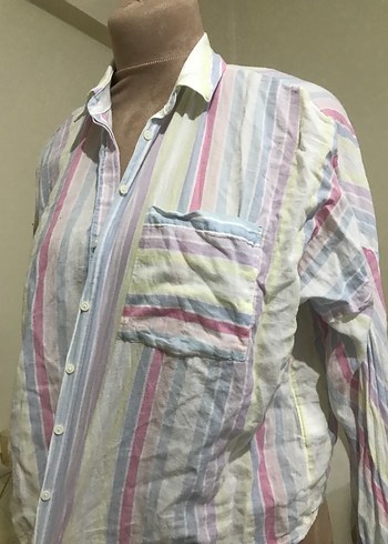 Kadın Çok Renkli Uzun Kollu Gömlek - Görsel 4