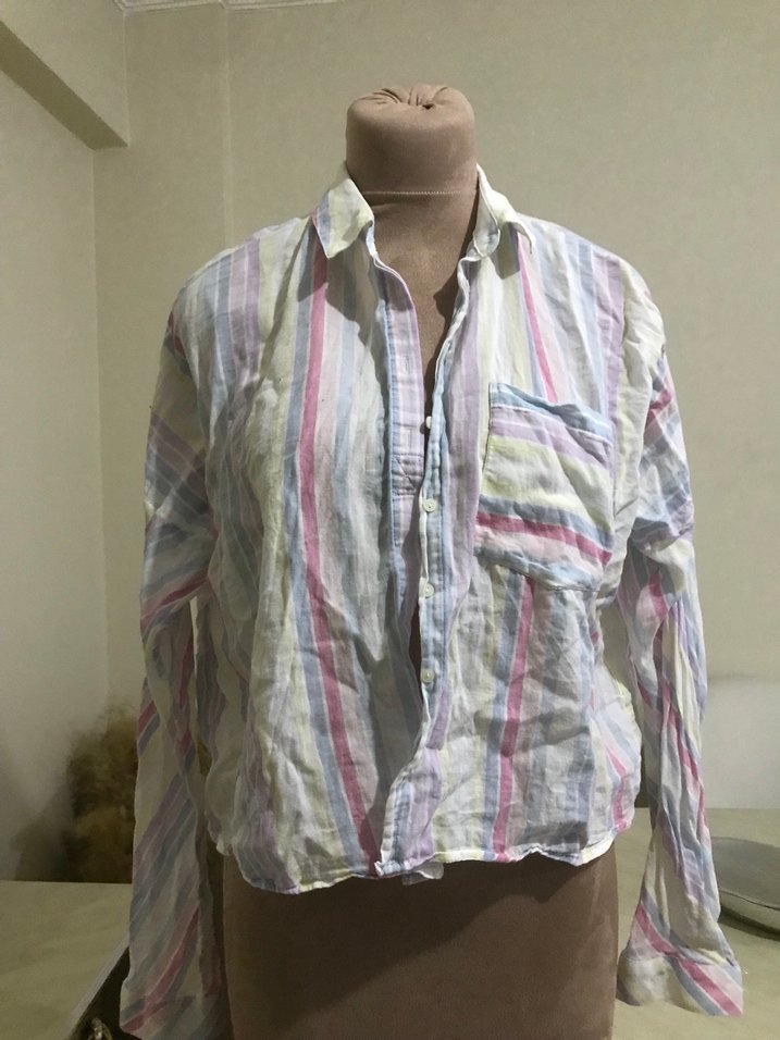 Kadın Çok Renkli Uzun Kollu Gömlek - Görsel 3