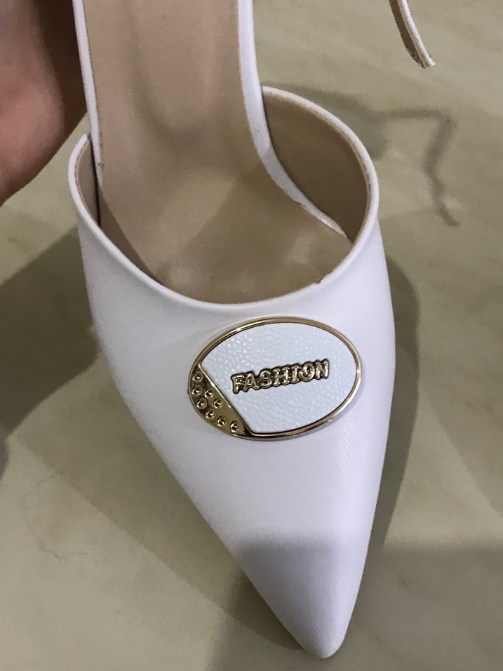 Beyaz Stiletto Topuklu Kadın Abiye Ayakkabı - Görsel 5