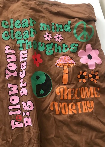 Loose Fit Kahverengi Baskılı - Görsel 3