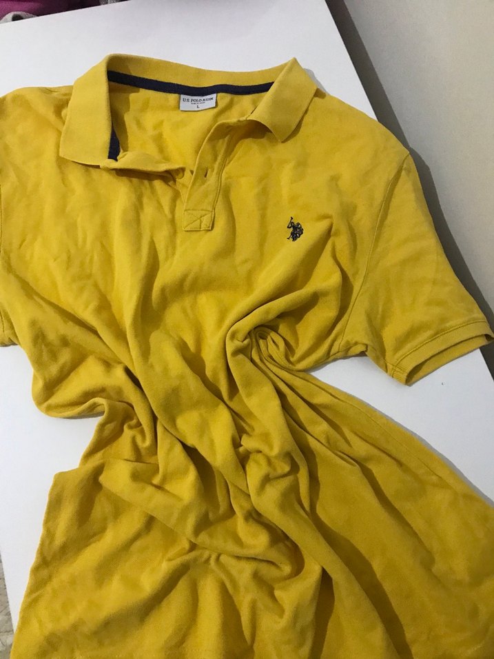 Sarı Polo Yaka Erkek Tişört - Görsel 3