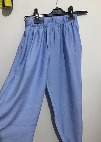 Mavi Düğmeli Keten Kadın Gömlek - Görsel 4