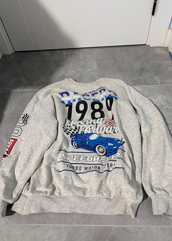 Defacto 1980 Retro Yaris Temali Gri Sweatshirt
