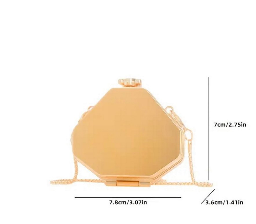 Mini gold çanta - Görsel 3