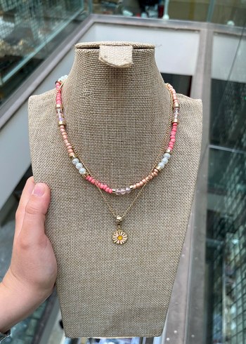 Boncuklu Bohem Midi Kolye Altın - Görsel 4