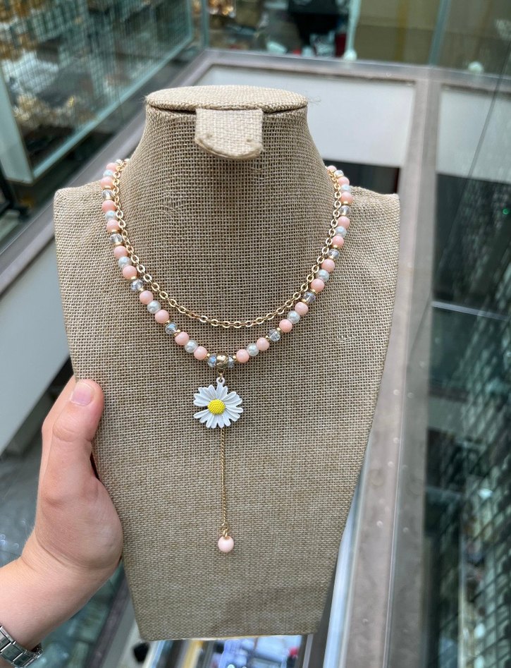 Boncuklu Bohem Midi Kolye Altın - Görsel 3