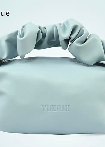 Mavi Büzgülü El Çantası - Görsel 3