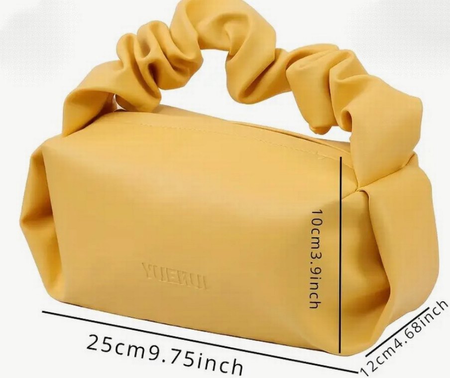 Mavi Büzgülü El Çantası - Görsel 5