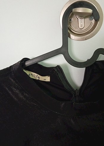 Uzun Kollu Siyah Gotik Kadın Elbisesi - Görsel 4