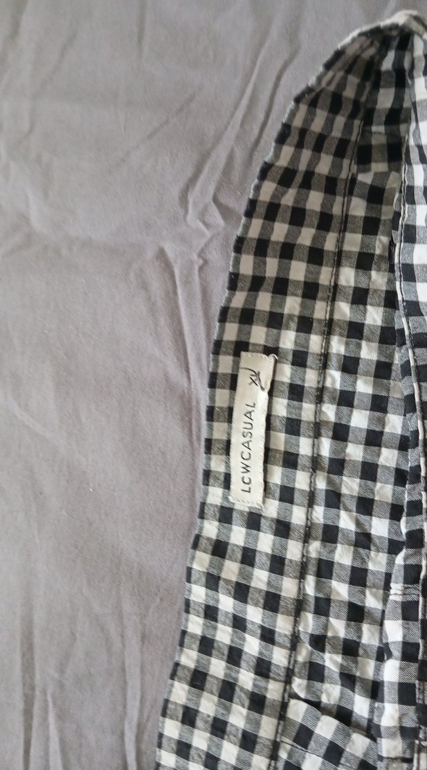 Gri Beyaz Kareli Midi Etek - Görsel 4