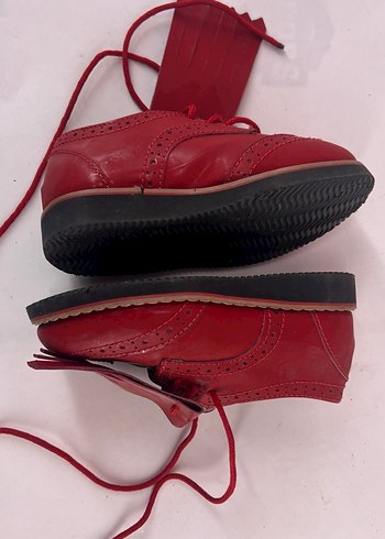 Kırmızı Deri Kız Ayakkabısı - Görsel 6