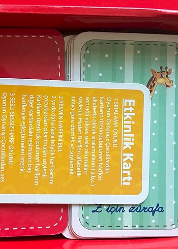 Renkli Okul Öncesi Alfabe Kartları - Görsel 3