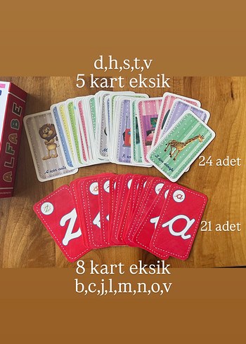 Renkli Okul Öncesi Alfabe Kartları - Görsel 6