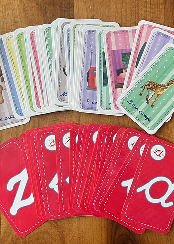 Renkli Okul Öncesi Alfabe Kartları - Görsel 5