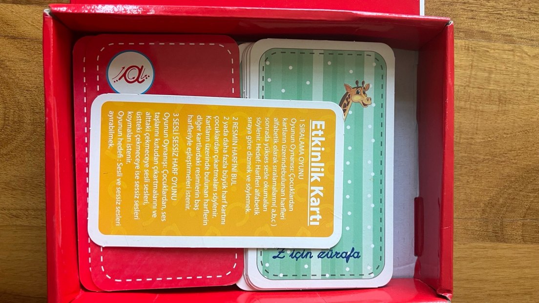 Renkli Okul Öncesi Alfabe Kartları - Görsel 3