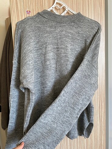 m Beden Gri oversize kazak