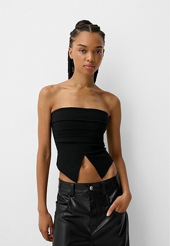 Bershka straplez crop