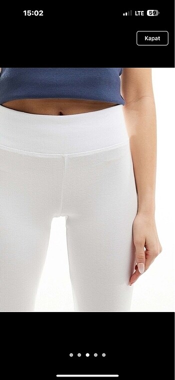 Bershka orj marka beyaz pantalon - Görsel 3