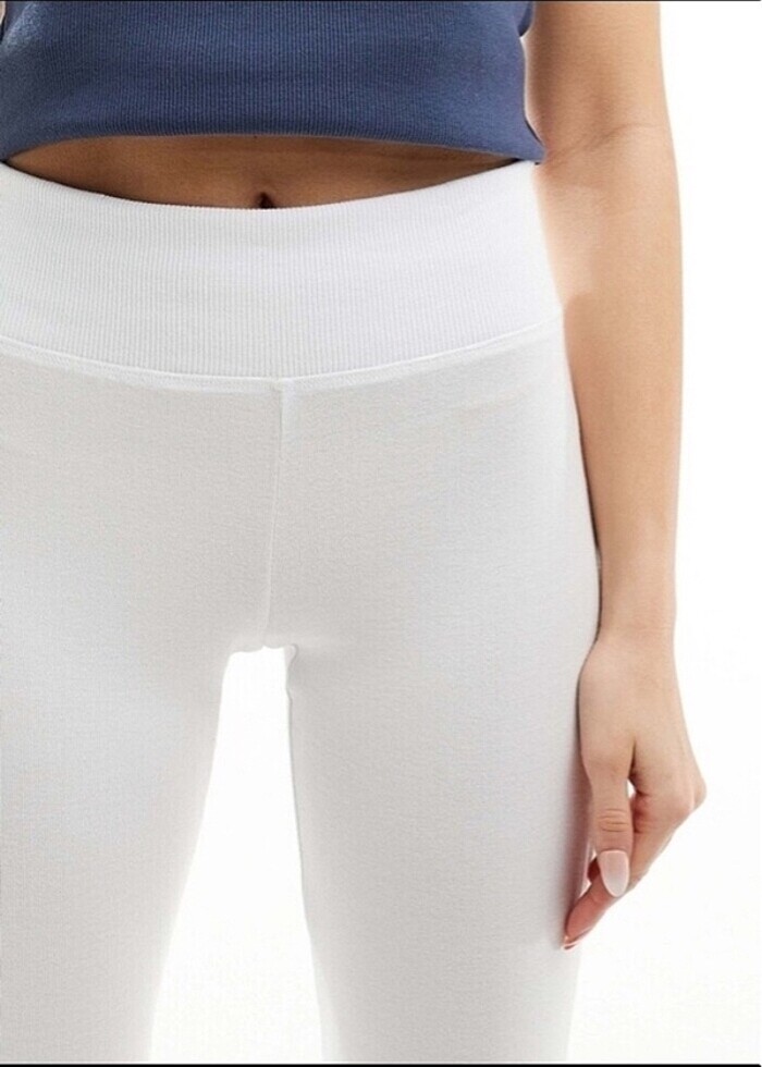 Bershka orj marka beyaz pantalon - Görsel 3