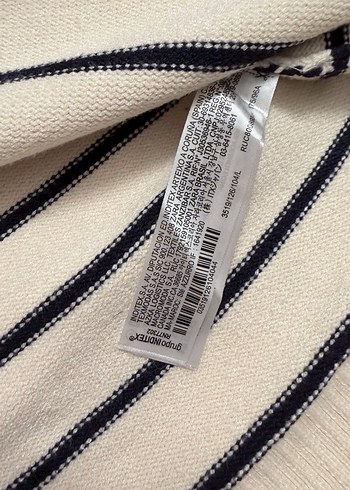 Uzun Kollu Çizgili Triko Kazak Zara - Görsel 4