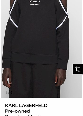 Orijinal Karl Lagerfeld sweatshirt. Açık omuz - Görsel 2