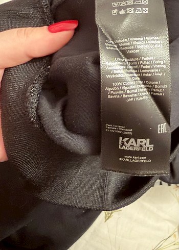Orijinal Karl Lagerfeld Logo Şeritli Pantolon - Görsel 7