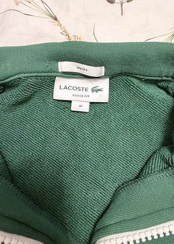 Unisex Yeşil Yarım Fermuarlı Sweatshirt lacoste orijinal ürün - Görsel 2