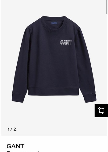 GANT kadın Sweatshirt Uzun Kollu Mavi - Görsel 4