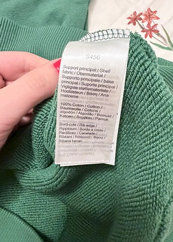 Lacoste Yeşil Yarım Fermuarlı Sweatshirt orijinal ürün Unisex - Görsel 4