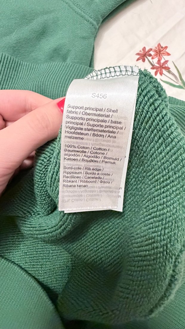 Lacoste Yeşil Yarım Fermuarlı Sweatshirt orijinal ürün Unisex - Görsel 4