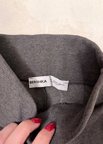 Bershka orj. XS Gri İspanyol Paça Tayt  Sıfır - Görsel 6