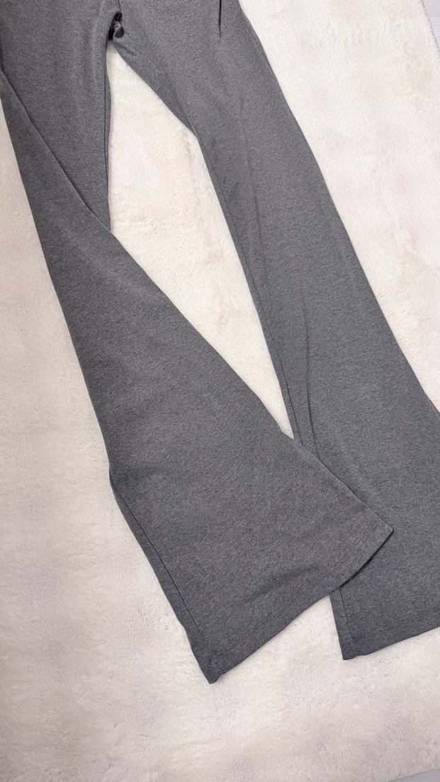 Bershka orj. XS Gri İspanyol Paça Tayt  Sıfır - Görsel 5