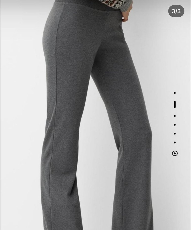 Bershka orj. XS Gri İspanyol Paça Tayt  Sıfır - Görsel 2