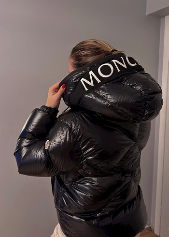 Moncler siyah şişme mont - Görsel 6