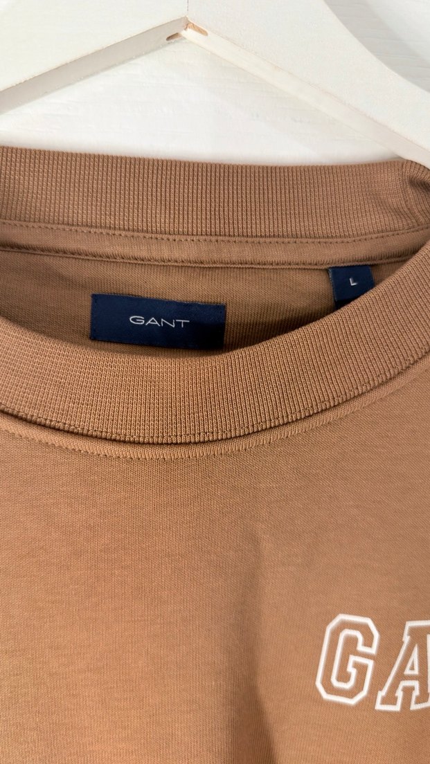 Bej orijanal GANT Baskılı Sweatshirt - Görsel 2